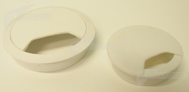 PASACABLES 80 MM BLANCA TAPA ABIERTA