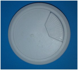 PASACABLES 80 MM BLANCA TAPA CON CIERRE