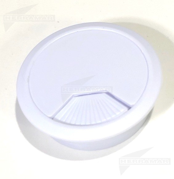 PASACABLES 60 MM BLANCO TAPA CERRADA