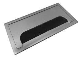 PASACABLES RECTANGULAR 16X8 CM COLOR GRIS
