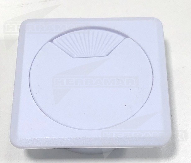 PASACABLES 60 MM BLANCO CUADRADO